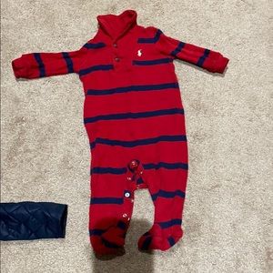Ralph Lauren polo onesie with footies
